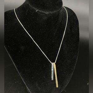 Gold and silver bar necklace